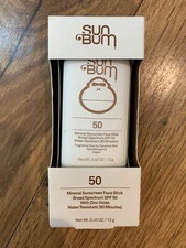 New Sun Bum Mineral Sunscreen SPF 50 Face Stick exp 03/2026