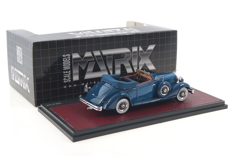 Duesenberg J-519-2548 Cabriolet D´Ieteren Blu Matrice 1:43 MX40406-081 - Immagine 3 di 4