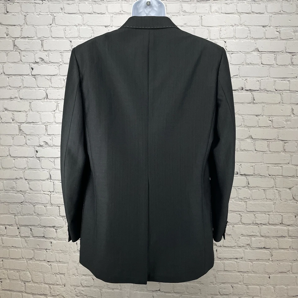 Blazer preto vintage Regency Park 2 botões bolsos de costura ocidental tamanho 44 - Imagem 2 de 4