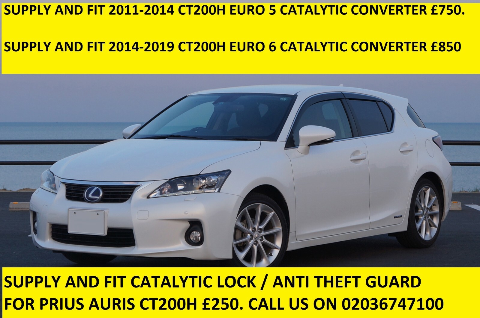 CATALYTIC CONVERTER LOCK GUARD CAT CLAMP BMW 1 2 3 SERIES LEXUS RX400H