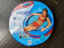 Swimways Spring Float Papasan - Dark Blue Light Blue Brand New
