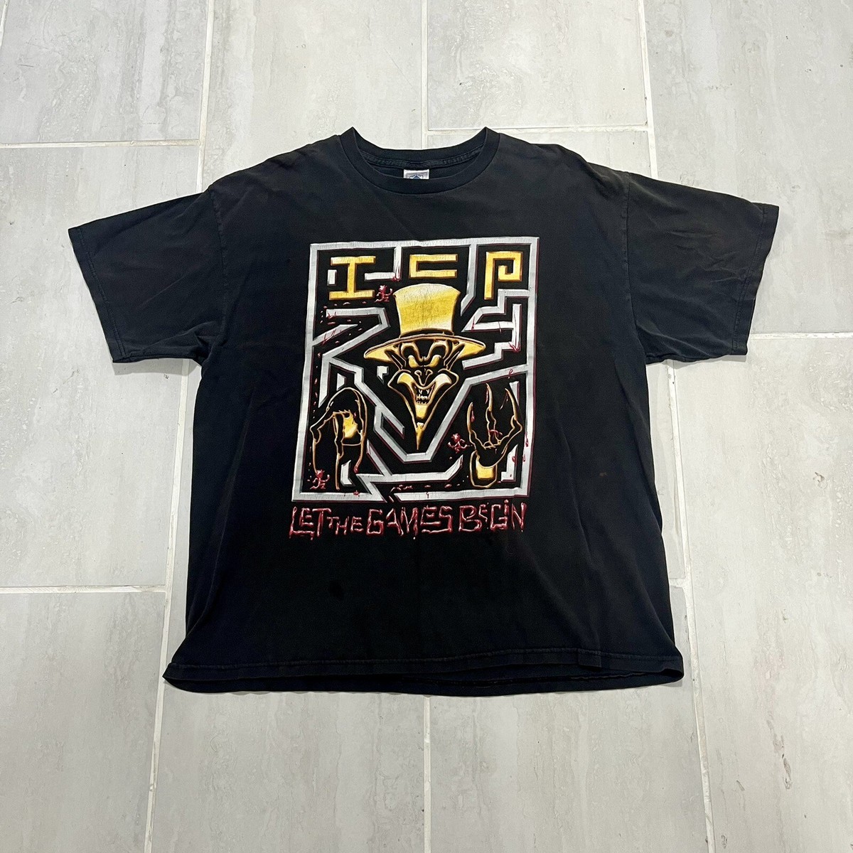 Vtg 90s INSANE CLOWN POSSE ICP Let The Games Begin T-Shirt