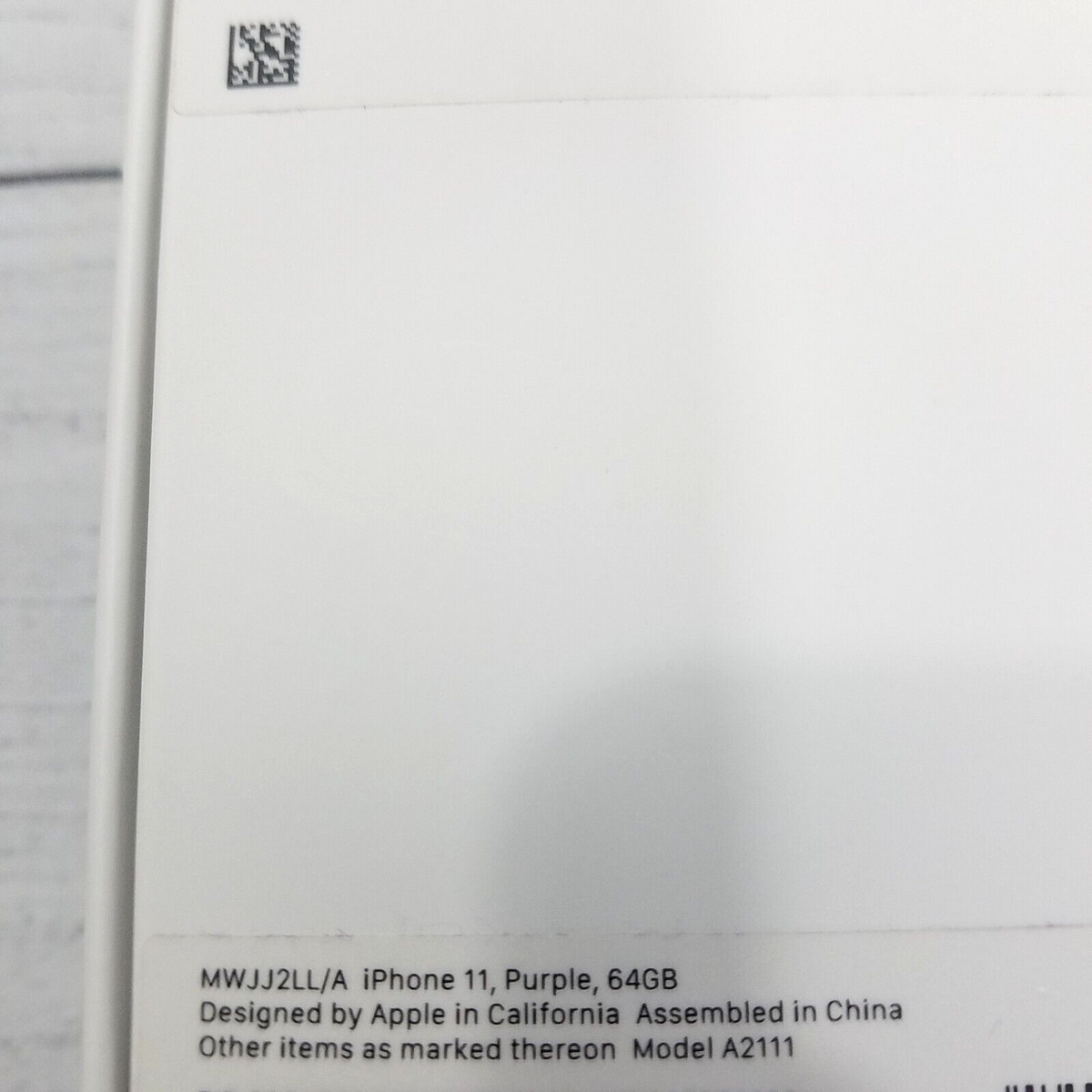 Apple iPhone 11 EMPTY BOX ONLY - Purple 64GB MWJJ2LL/A | eBay