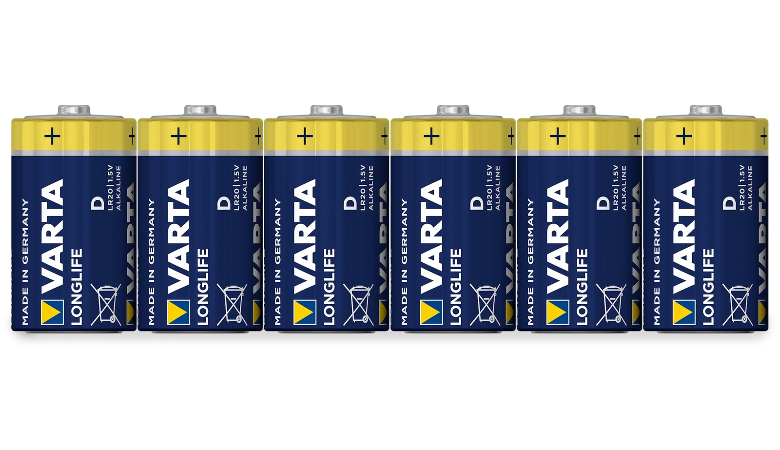 Thumbnail - Varta Mono-batterie Longlife, 6st.