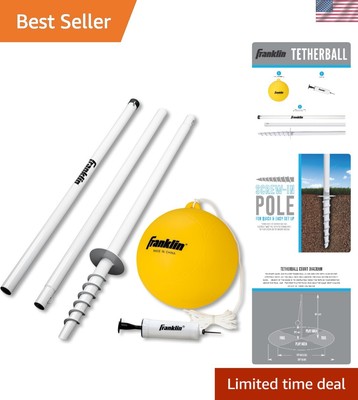 Durable Alloy Steel Tetherball Set - Perfect for All Ages - Fun Outdoor Activity