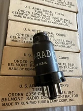 Lot Of 5: 6K7GT VT-86 Tubes Ken-rad radio audio vacuum tubes Matching Dates 1941