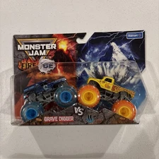 Spin Master 2025 Monster Jam Fire & Ice GRAVE DIGGER/WHIPLASH 2-Pack Walmart 