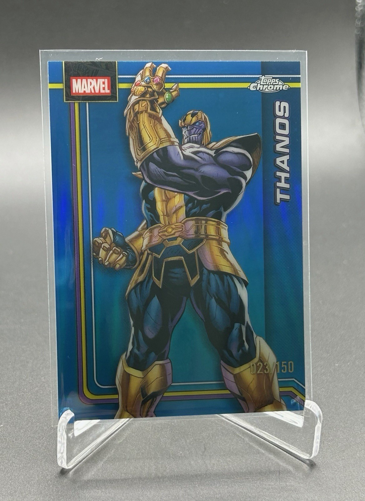 2026 TOPPS CHROME MARVEL COMICS #174 THANOS COSMIC BLUE REFRACTOR /150