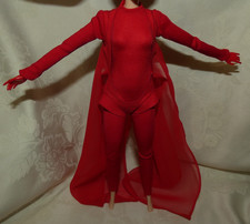MATTEL BARBIE KYLIE MINOGUE RED BODYSUIT AND HARNESS CAPE FASHION FOR DOLL