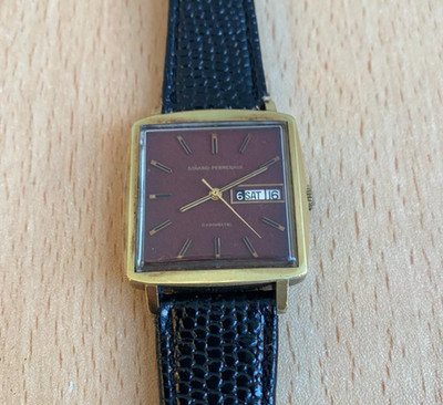 Vintage Rare 1960s Girard Perregaux Gyromatic Swiss Made Day/Date 32mm Watch