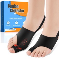 Bunion Corrector for Women  Men Big Toe Straightener Dark Black 