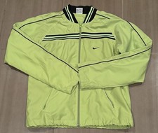 Vintage 80  s Rare Nike Windbreaker Jacket Women  s Size L Full Zip Green