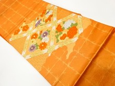 7662128: JAPANESE KIMONO JAPANESE NAGOYA OBI / WOVEN CLASSICAL PATTERN