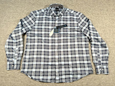 Tailorbyrd Shirt Mens Extra Large Plaid Stretch Long Sleeve Lux Performance