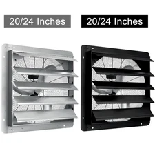 Shutter Exhaust Fan Shop Exhaust Fan 20''/24'' Wall Mounted Aluminum 3500 CFM