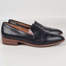 Madewell Frances Black Leather Comfort Loafer Dress Shoes Women's Size 8