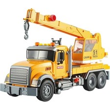 14" Pull Back Crane Engineering Truck Model Car Replica Vehicle Toys Gifts Kids