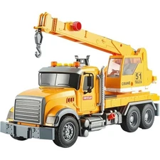 14" Pull Back Crane Engineering Truck Model Car Replica Vehicle Toys Gifts Kids