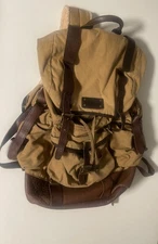 LL Bean Vintage Canvas & Leather Rucksack LLB#0FVJ7 Vendor NR:05956 Pre owned