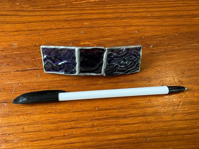 Vtg Silver/Purple Hair Clip