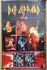 Vintage heavy metal DEF LEPPARD TOUR POSTER 7 Day Weekend Tour 1992 hard rock V+