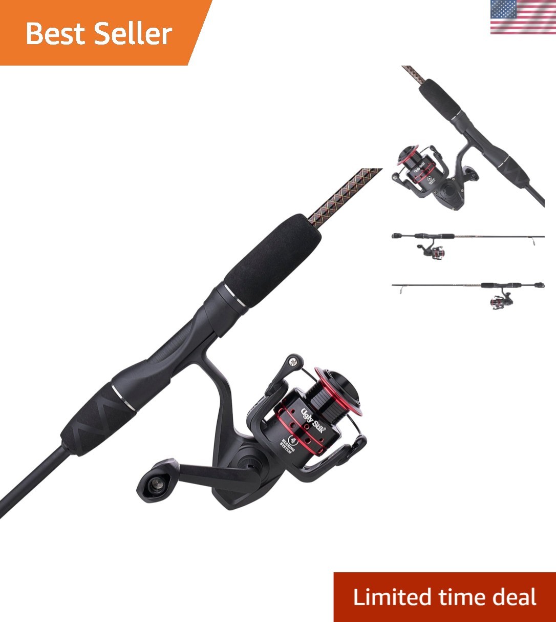 Ugly Stik GX2 Youth Spinning Rod & Reel Combo 5'6" Medium Po