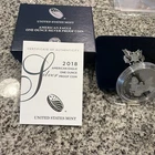 2018 1 oz Proof  Silver Eagle Coin With Box And COA 012529