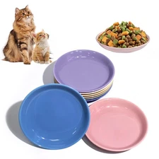 [8 Pack] Ceramic Cat Food Bowl, Colorful Cat Bowls Whisker-Friendly, 5.9" Sha...