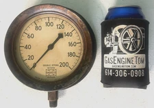 US GAUGE CO 100 PSI Steam Pressure Gauge 4 1/2AD-697 Steam Hit Miss Engine 5" D