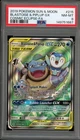 Pokemon Blastoise & Piplup GX Cosmic Eclipse Full Alt Art #215 PSA 8