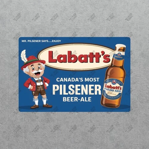 Vintage Style Labatts Beer Metal Sign Canadas Pilsener Retro #651041