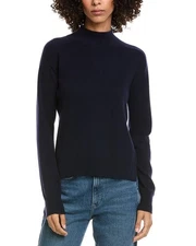 Incashmere Mock Neck Cashmere Sweater Women's Blue M