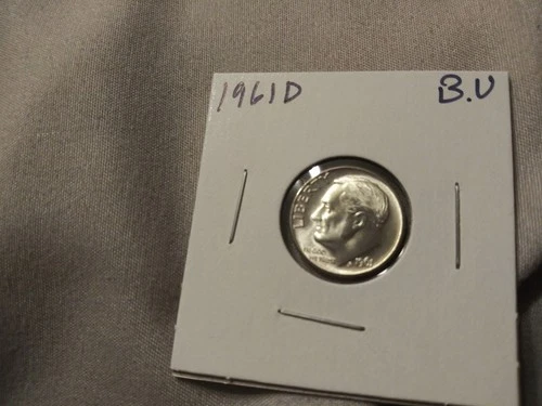 1961D  DIME---FROM ORIG. ROLL-- MARKED BU. YOU DECIDE GRADE BEAUTIFUL FREE SHIP