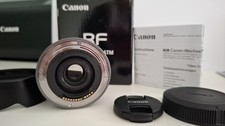 Canon RF 16mm F2.8 STM Ultra-Wide Angle Prime Lens with Hood Front and Rear Caps