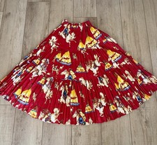 Vintage 1980s Sedona Stitchery Prairie Skirt Western Native American Inspired