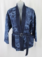 Christian Dior NWT Blue Denim Tie Dye Wrap Jacket Size 36 4 3000