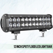 12" Inch LED Work Light Bar Spot Flood Combo Work Driving Off Road SUV Truck UTV