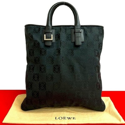 Item with Bag LOEWE Loewe Anagram Logo All Over Pattern Canvas Leather  Leat