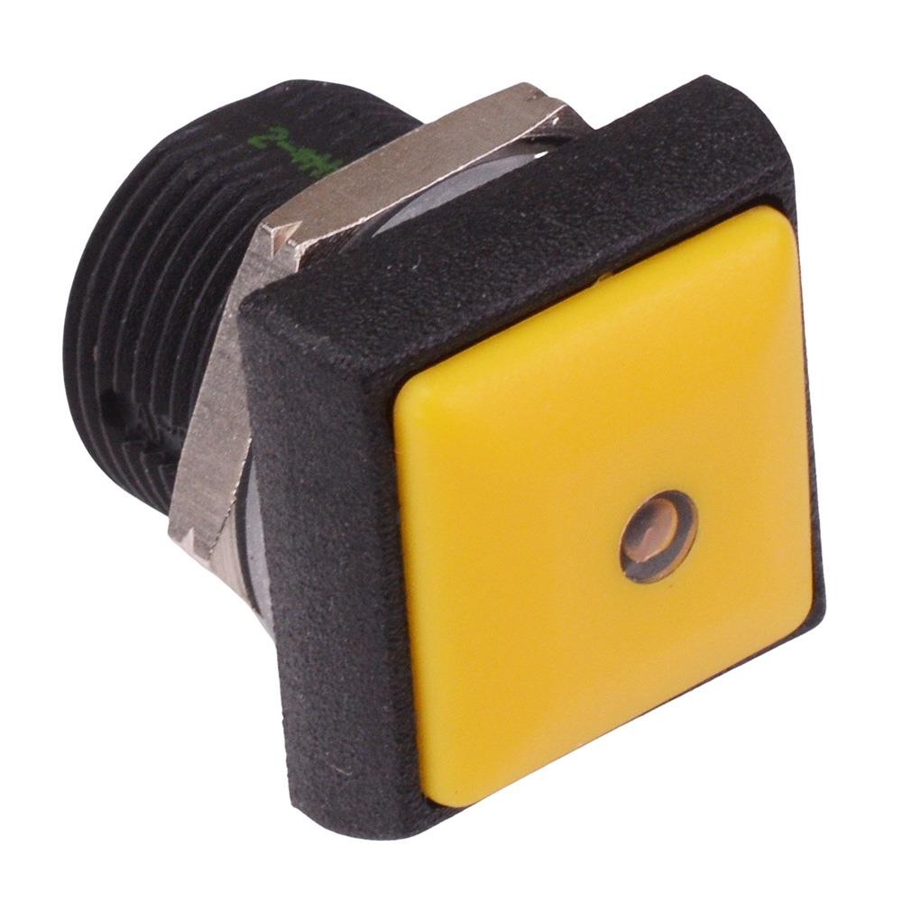 APEM Yellow LED Yellow Button Square 16mm Momentary NO Push Button Switch IP67