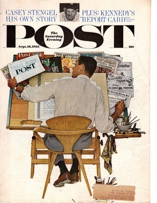 1961 Saturday Evening Post  September 16 -Norman Rockwell The new cover