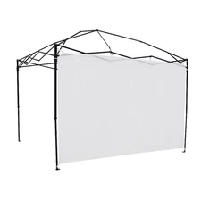 Instant Pop-up Outdoor Canopy Sun Wall 10x10 Feet Straight Leg White Shelter