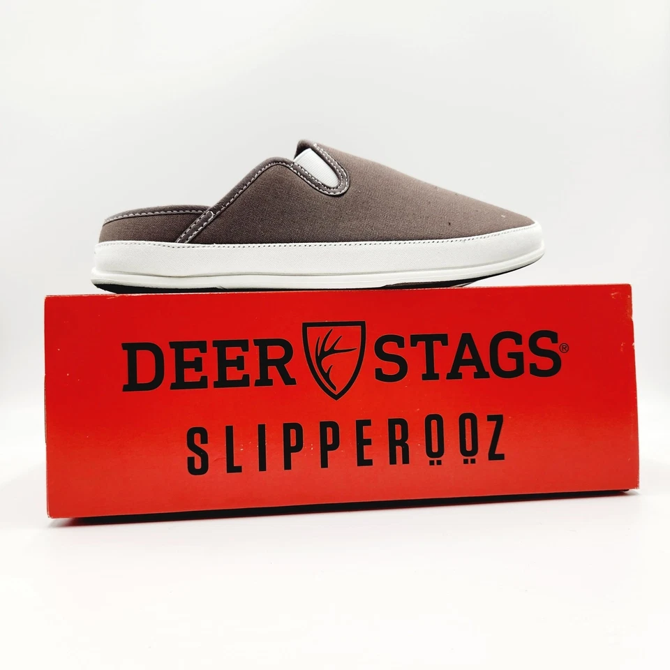 Zapatillas de hombre Deer Stags gris carbón de lona con espiga interior/exterior talla 11 Foto 3 de 4