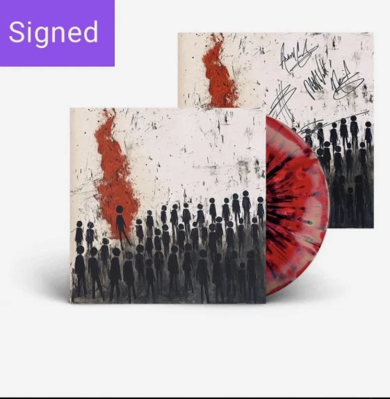 THREE DAYS GRACE ALIENATION SIGNED AUTOGRAPHED SEALED LP Vinyl - Red Splatter - Image 4 of 4