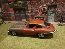 Jaguar E Type 1961 1/18 rat rod modified custom umbau conversion Burago