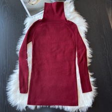 Size XS Turtleneck Red Sweater Mini Dress Price Firm In excellent Pre-owned con