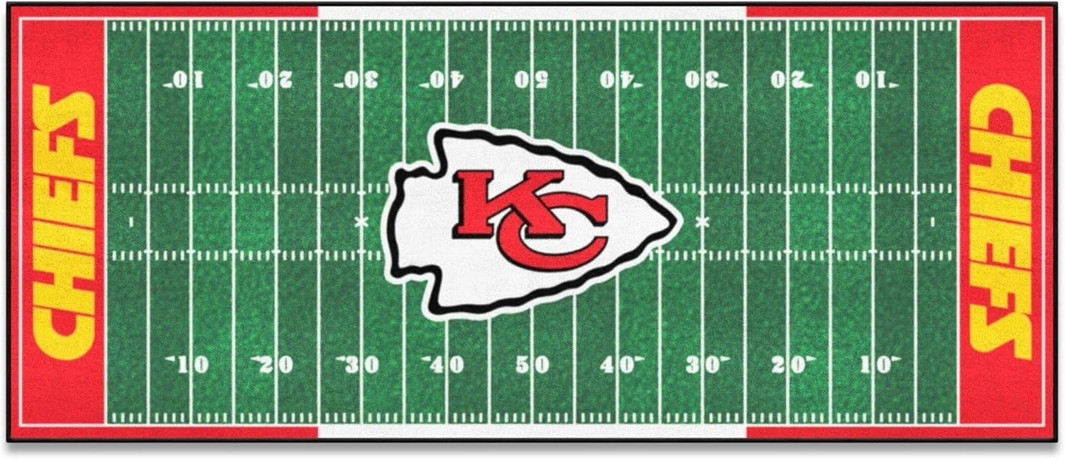 Kansas City Chiefs football Field Runner Rug