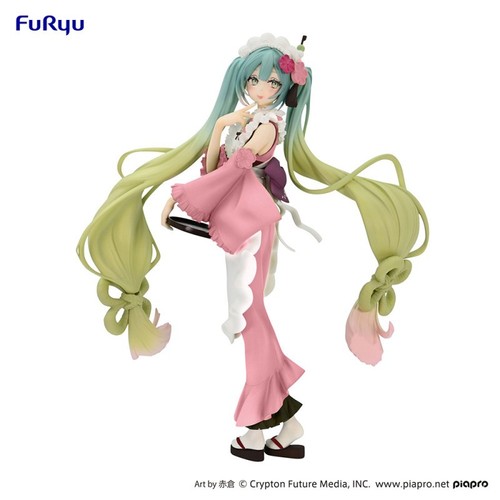 Miku Hatsune Figur Sweet Sweets Perfect Matcha Pink Ver. Furyu Merchandise - Bild 2 von 11