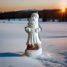 Vintage "Memories Of Santa" Hand Painted Ceramic Figurine, Replication Of 1902