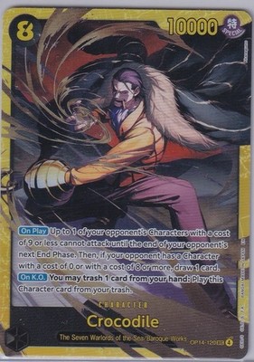 Crocodile OP14-120 (SEC) Foil One Piece TCG The Azure Sea's Seven