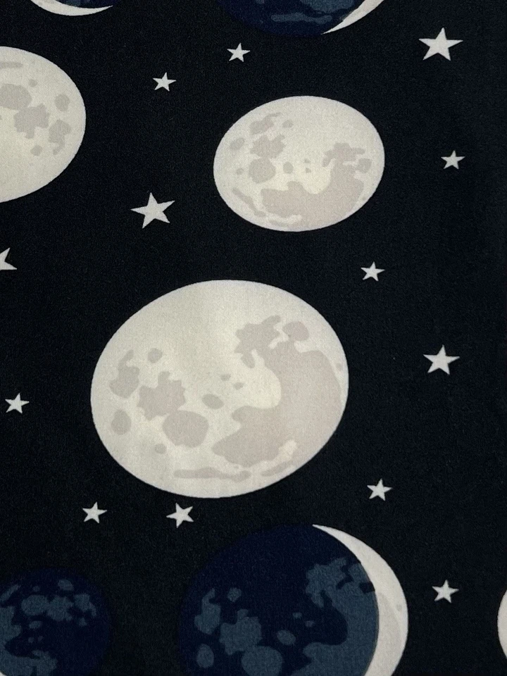 Leggings LuLaRoe TC Alto Curvilíneo Raro NEGRO Media Luna Estrella Espacial Galaxia TIERRA Foto 2 de 4